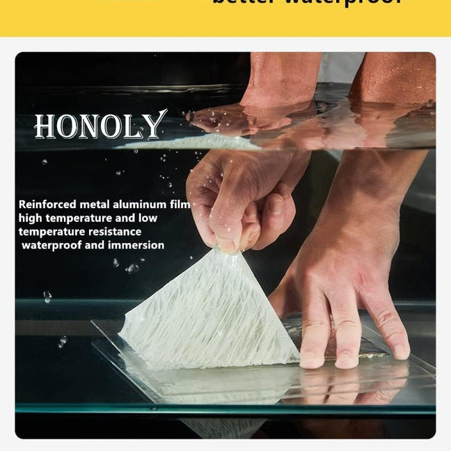 Leakage Repair Waterproof Tape for Pipe Leakage Roof Water Leakage Solution Aluminium Foil Tape Waterproof Adhesive Tape Sealing Duct Rubber Tape for Leakage 5CM*5M Pack Of 2 , Silver GenzVybs